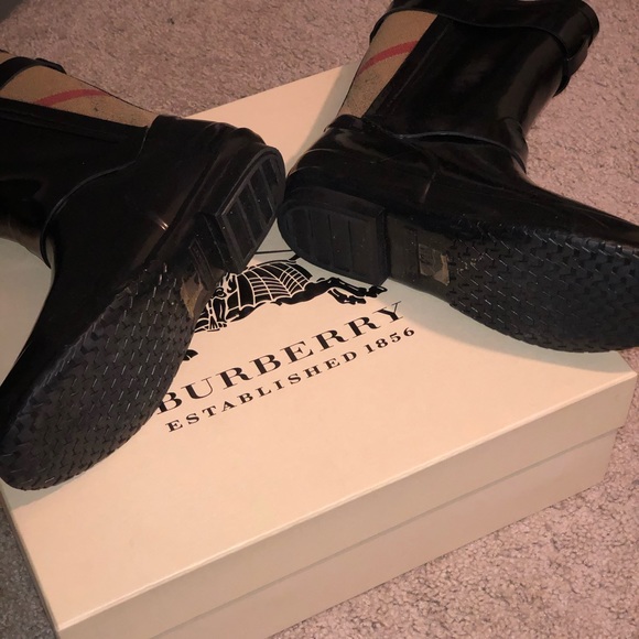 Burberry Biker Rubber Boots - Picture 10 of 14